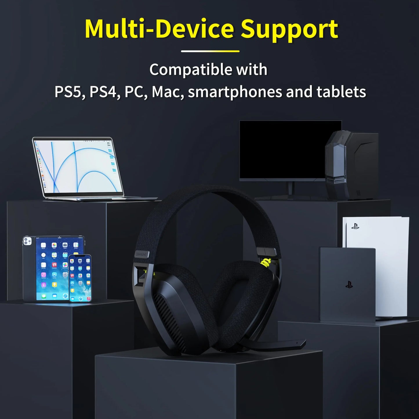 Casque multisupport bluetooth avec micro